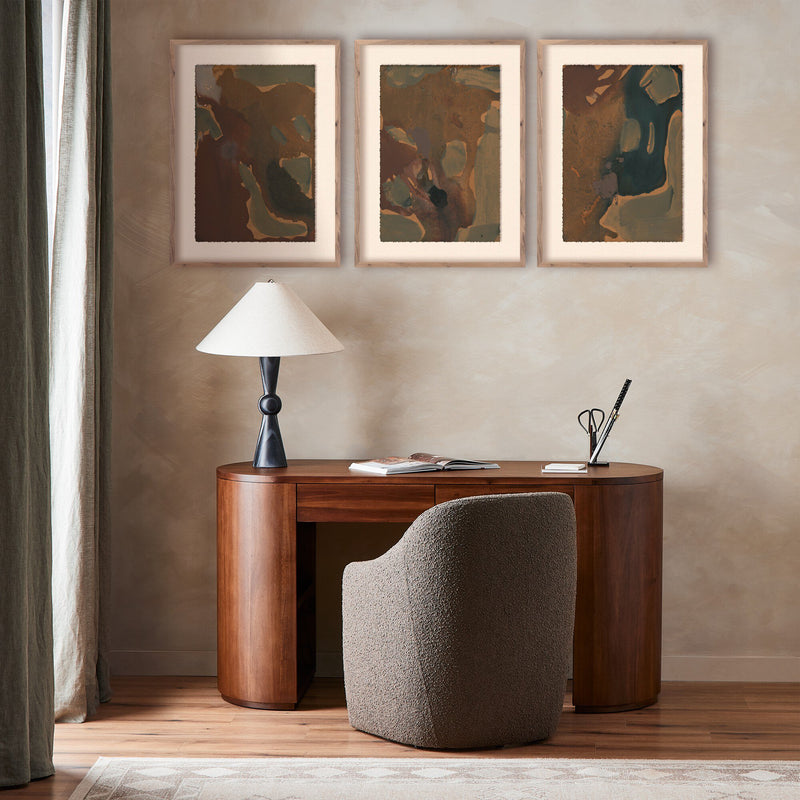 Worn Triptych by Brooke Noel Morgan — RoofTop 1.5 Rustic Walnut