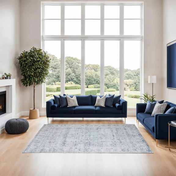 Chloe Rug in Grey & Blue