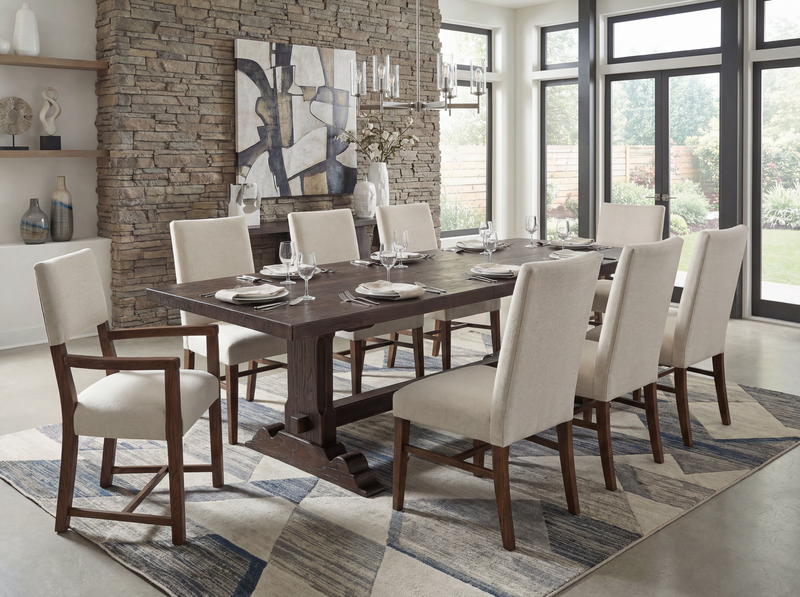 Driftwood Upholstered Arm Chair - Worn Saddle