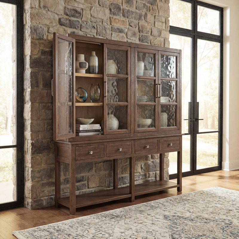 Driftwood Display Sideboard - Worn Saddle