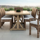 Coastal Teak 94 in. Rectangular Trestle Dining Table